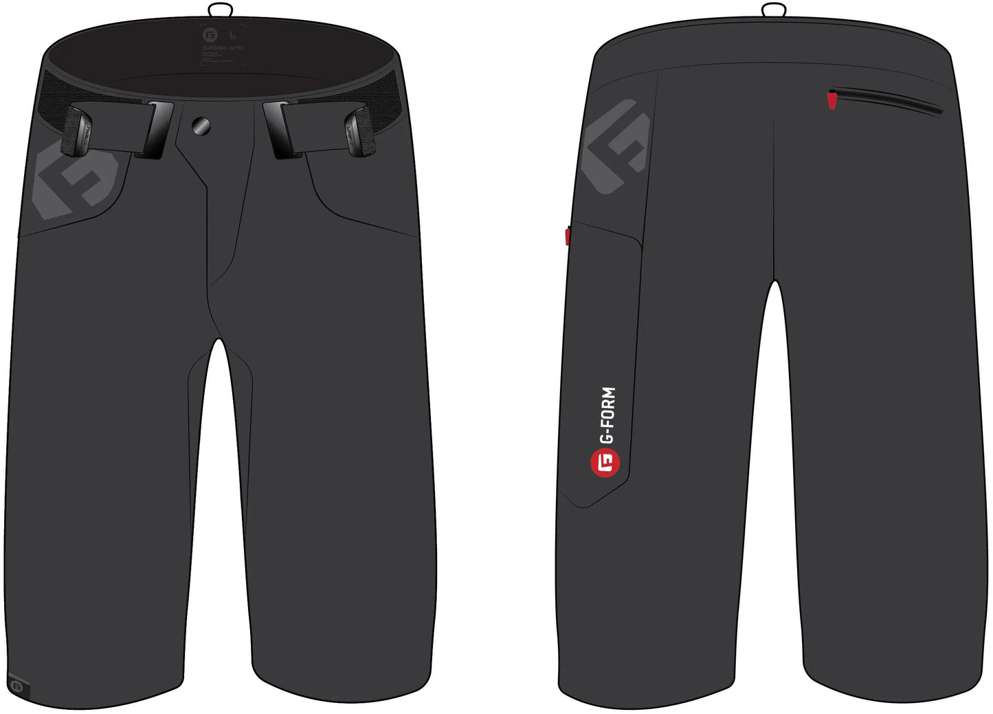 Shorts en forme de forme en g
