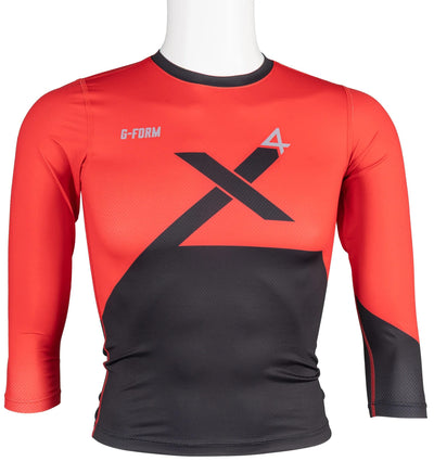 Chemise longue g-form pour jeunes pro-x4, chemise à manches longues pour jeunes pro x-4 l xl rouge bl