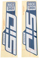 Decal rockshox ensemble RS White brillant pour les curseurs bleus