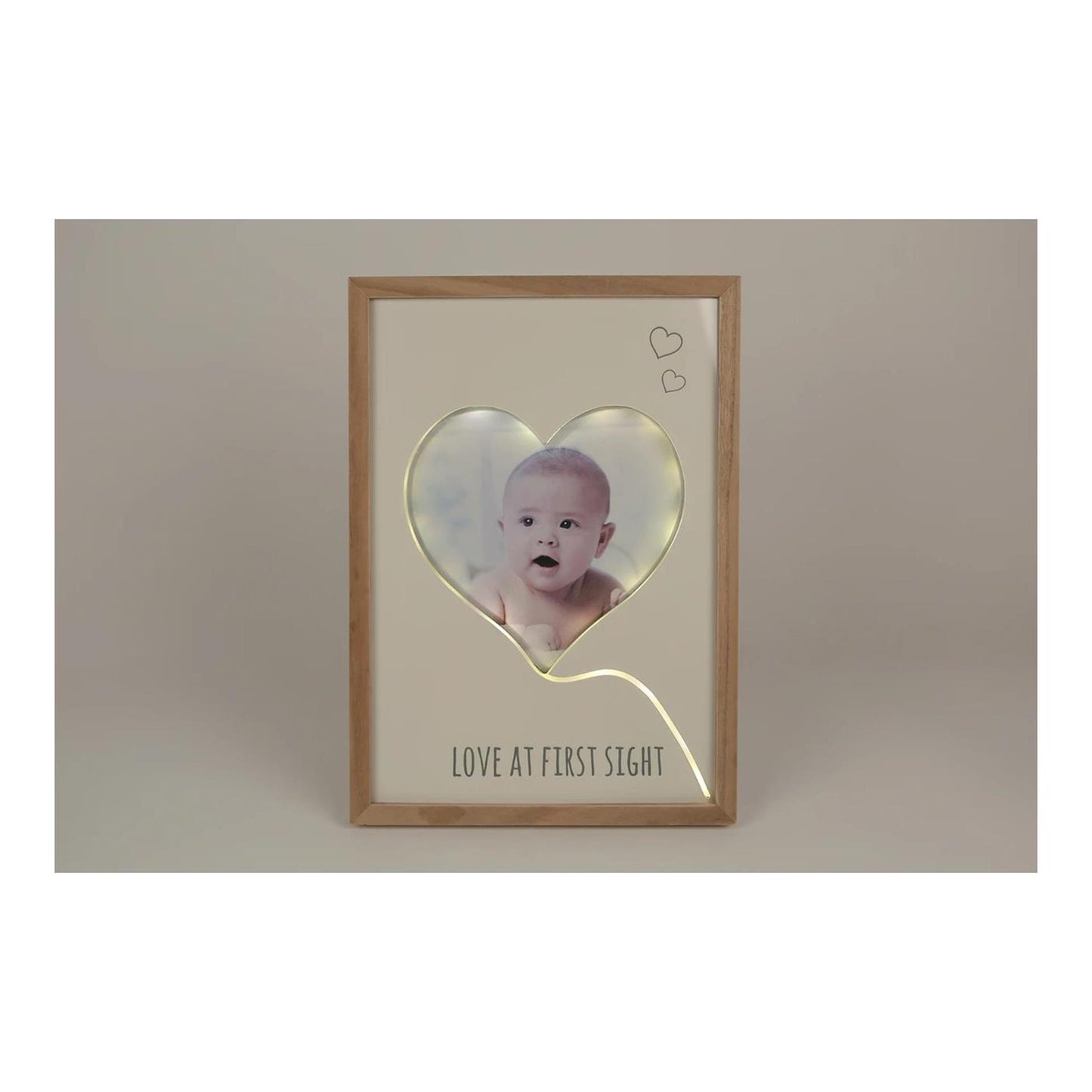 Cadre photo coup de foudre LED 28x40x2cm