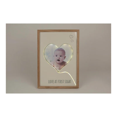 Cadre photo coup de foudre LED 28x40x2cm