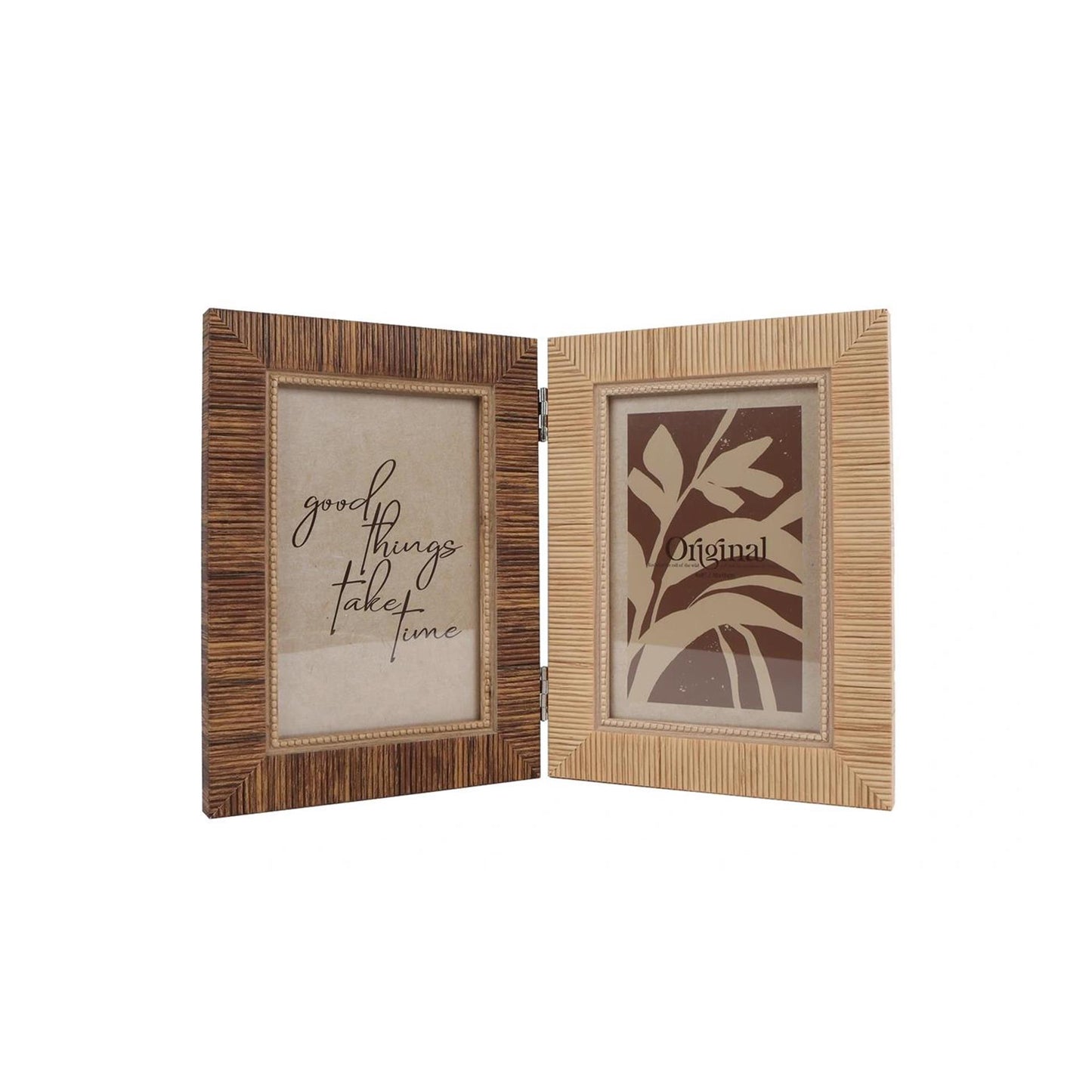 Cadre photo double 10x15 poly 30x20x2cm