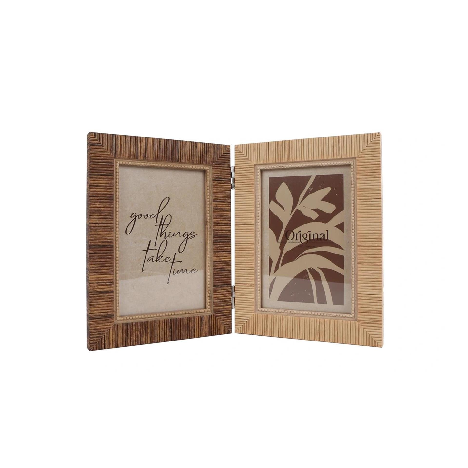 Cadre photo double 10x15 poly 30x20x2cm