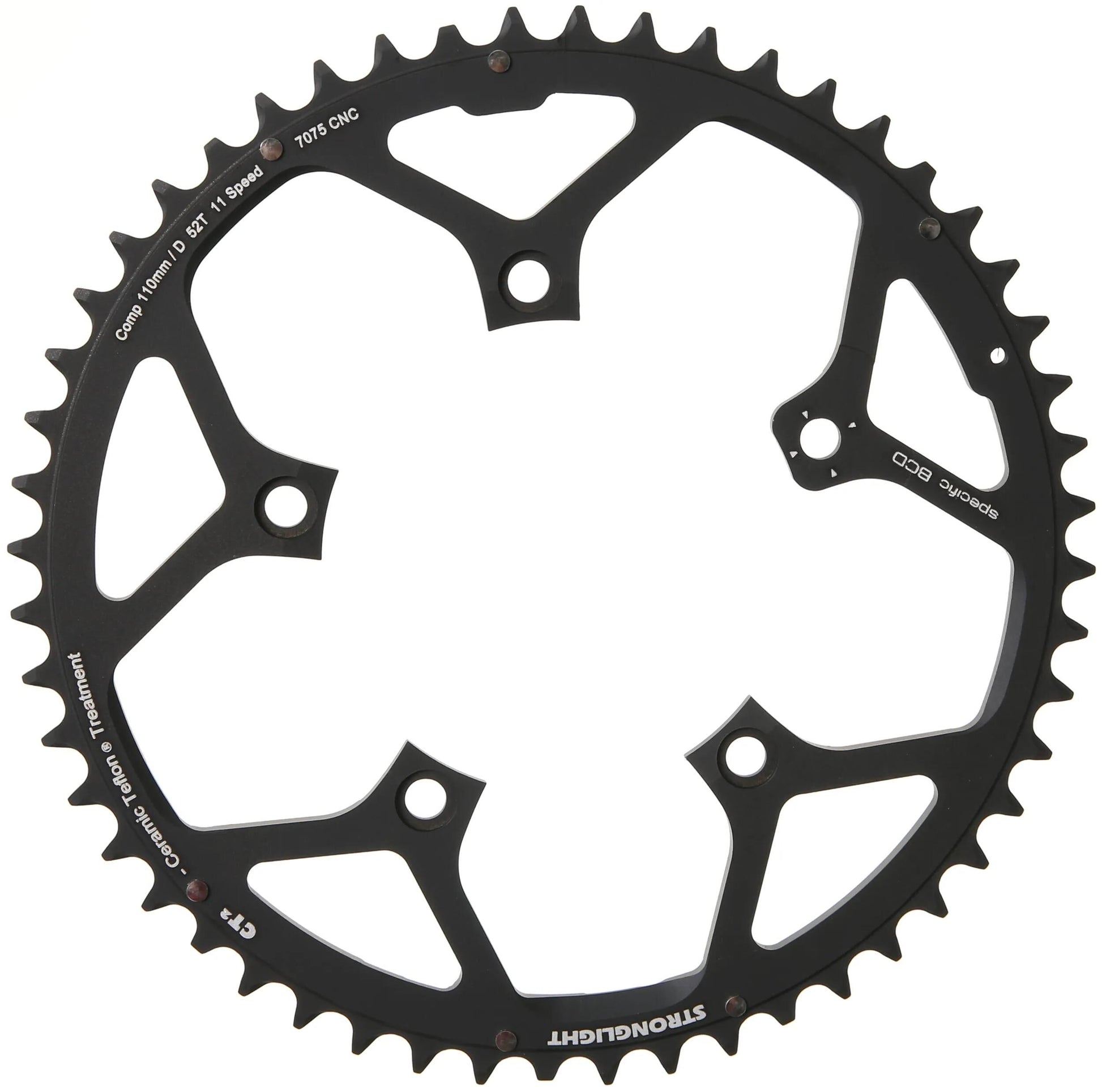Stronglight Chain Ring Strongl.CT2 52T ALU CER.Teflon Coat.