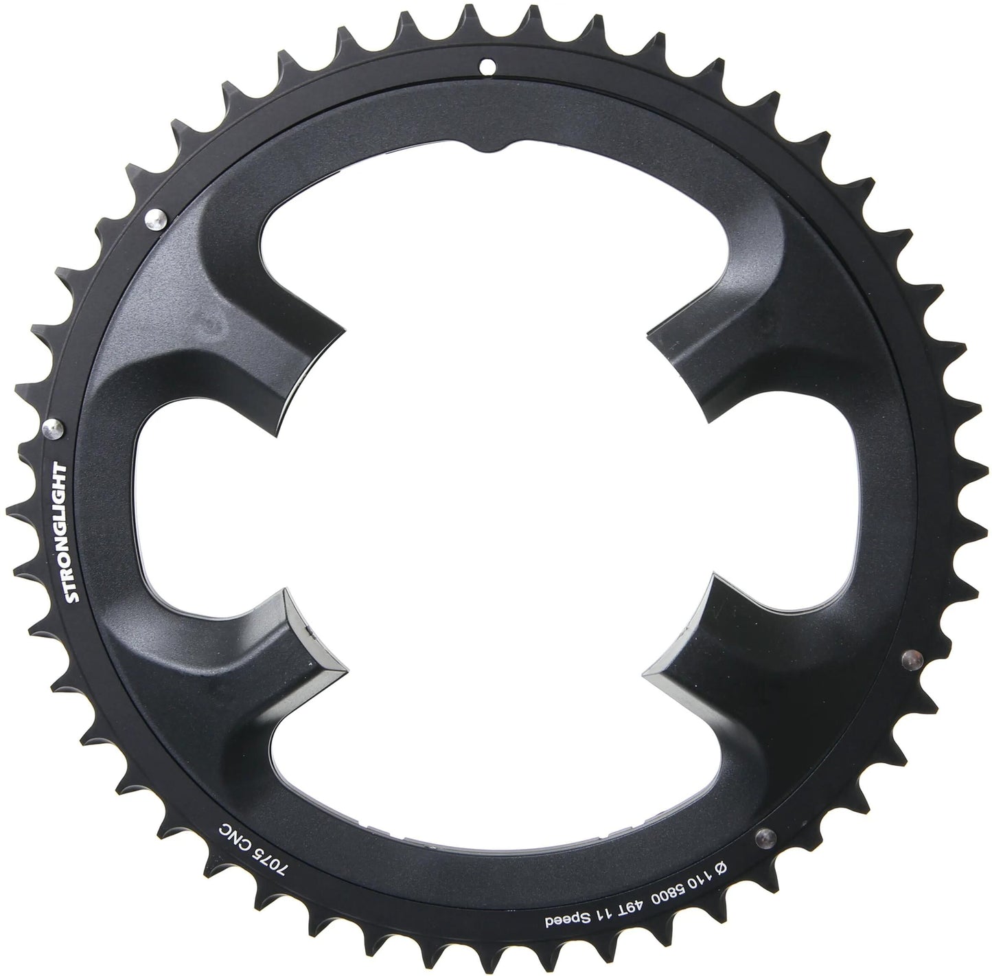 Stronglight Chain Ring Strongl. 49t alu extérieur noir