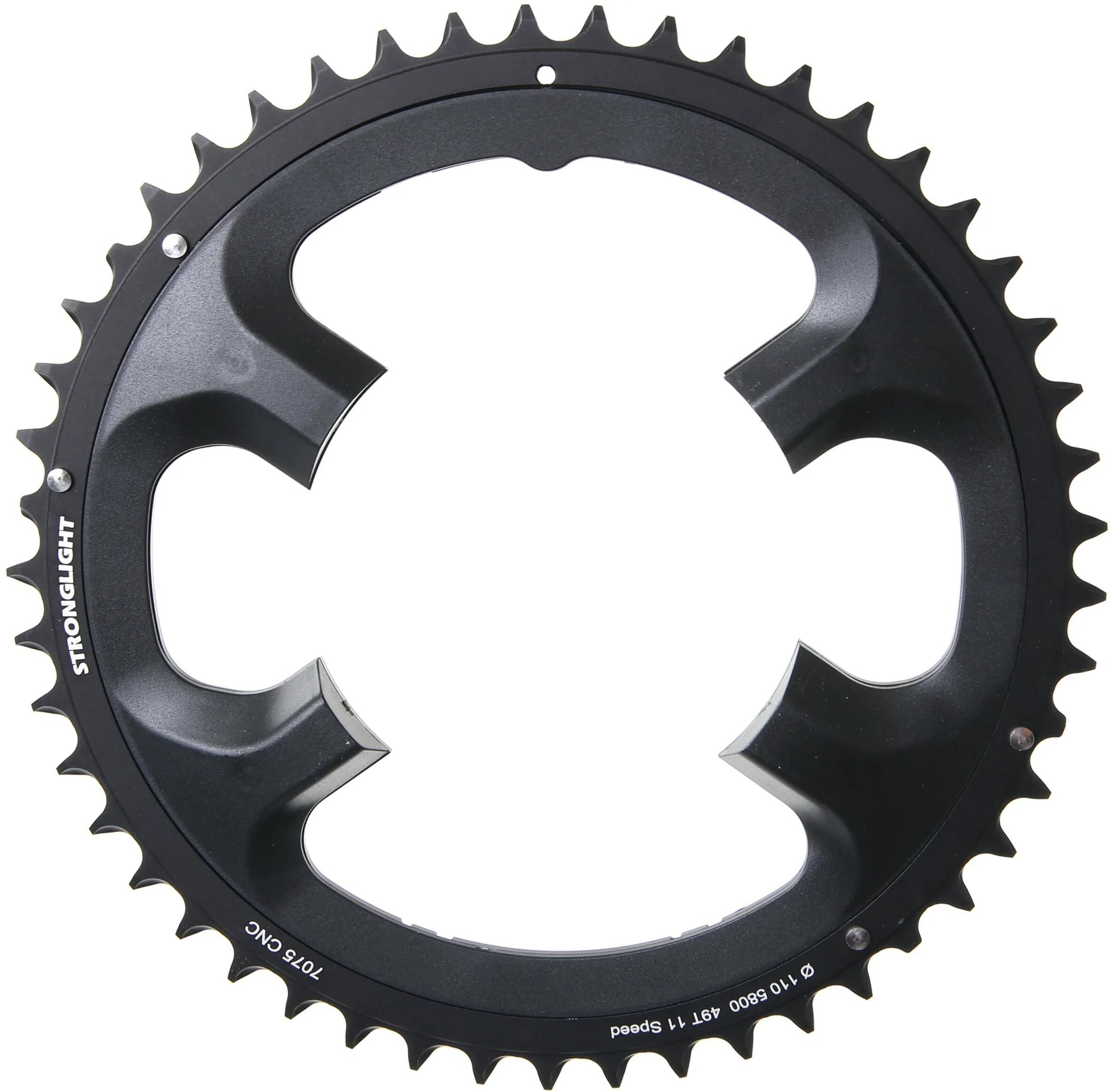 Stronglight Chain Ring Strongl. 49t alu extérieur noir