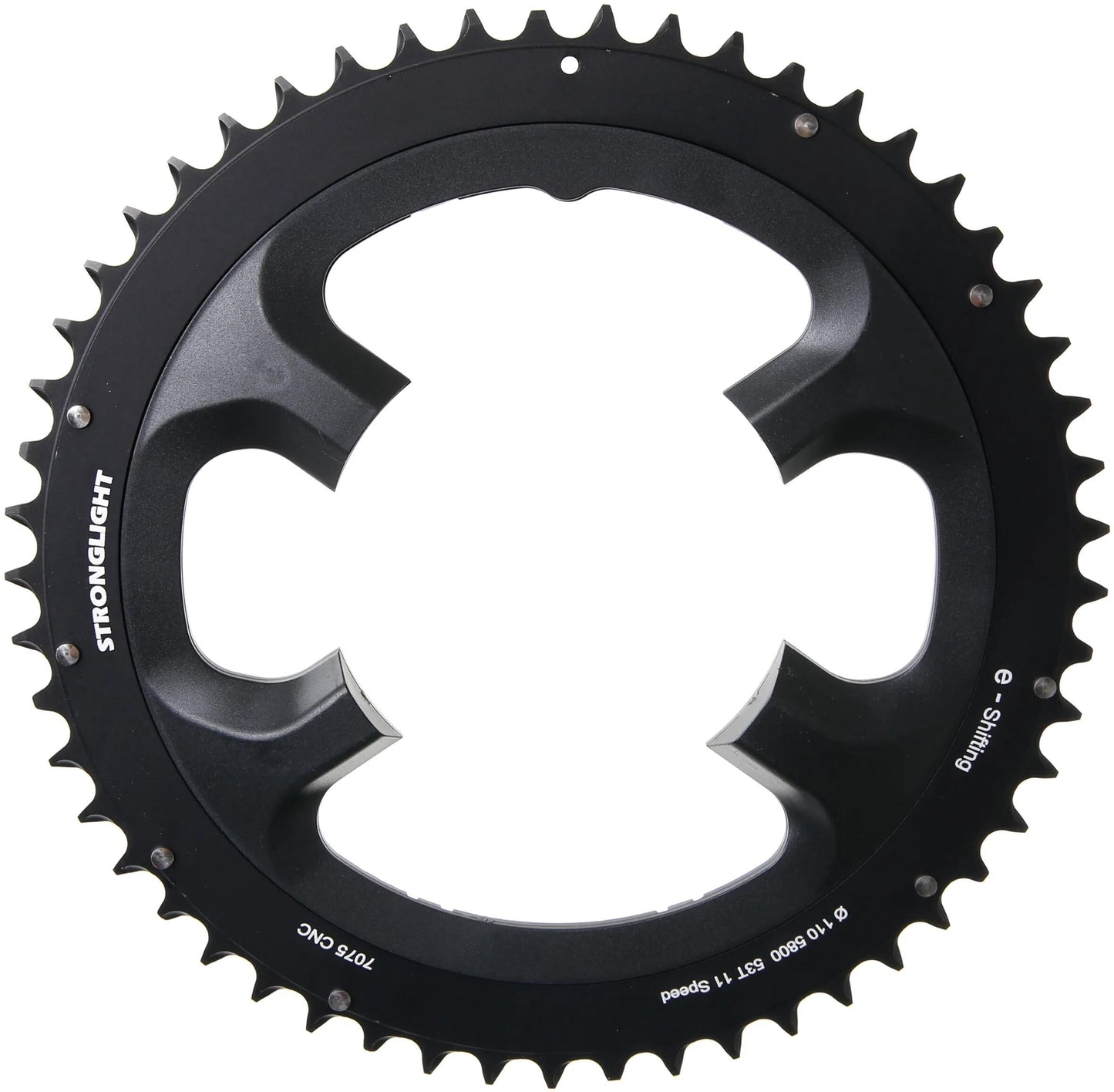 Stronglight Chain Ring Strongl. 53T Alu extérieur noir