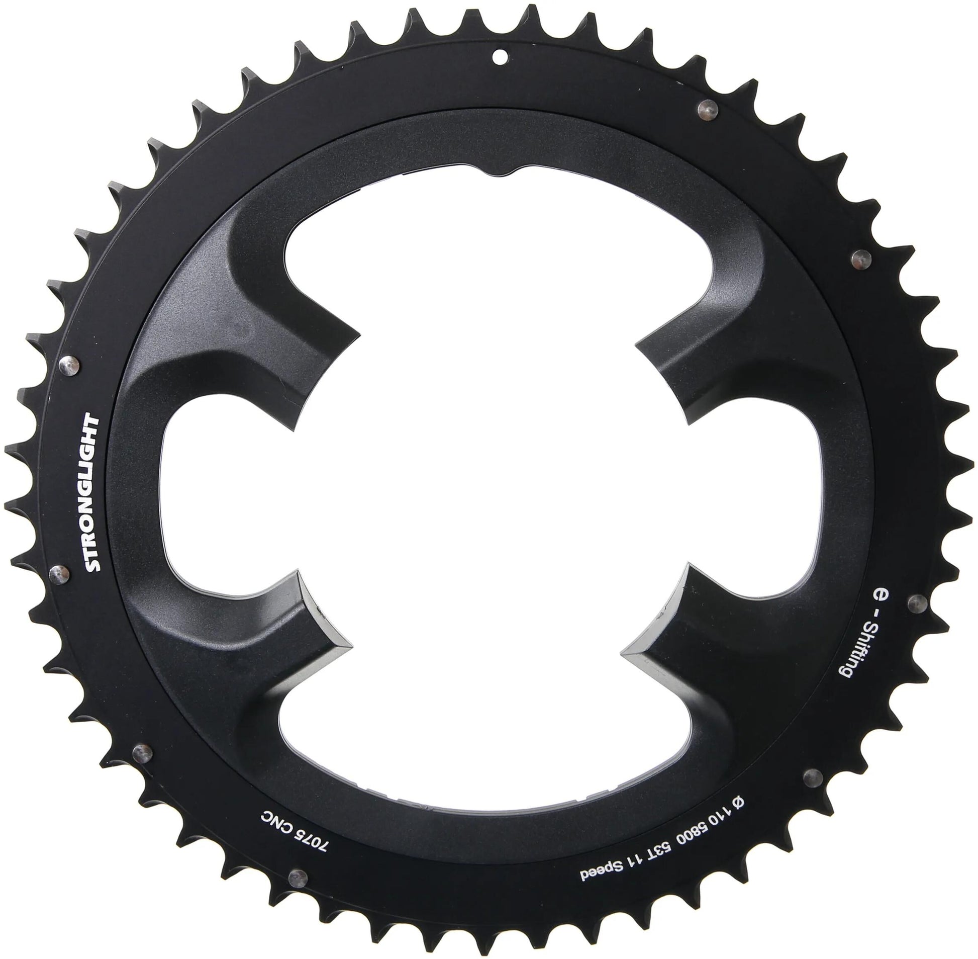 Stronglight Chain Ring Strongl. 53T Alu extérieur noir