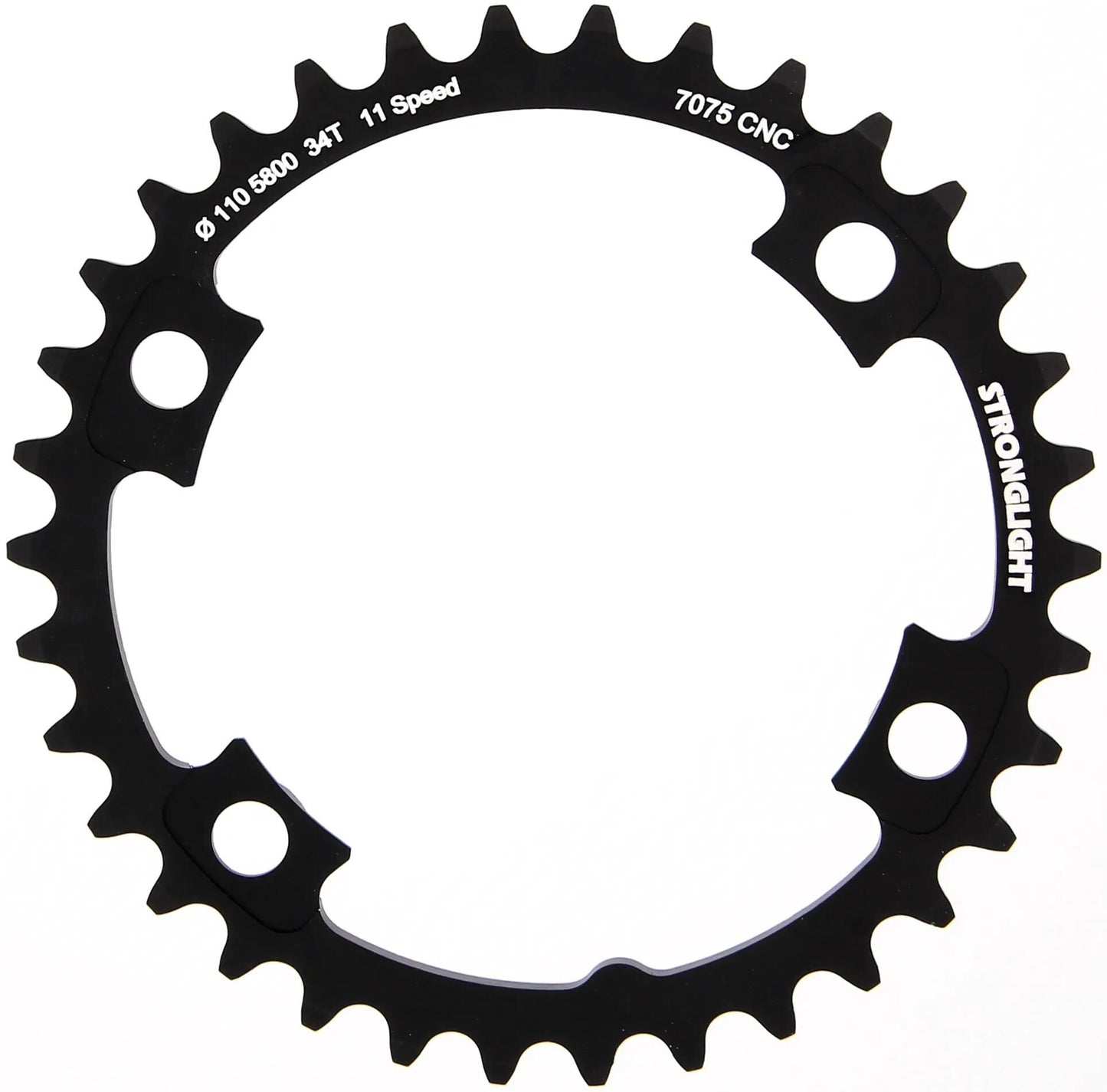 Stronglight Chain Ring Strongl. 34t intérieur alu noir