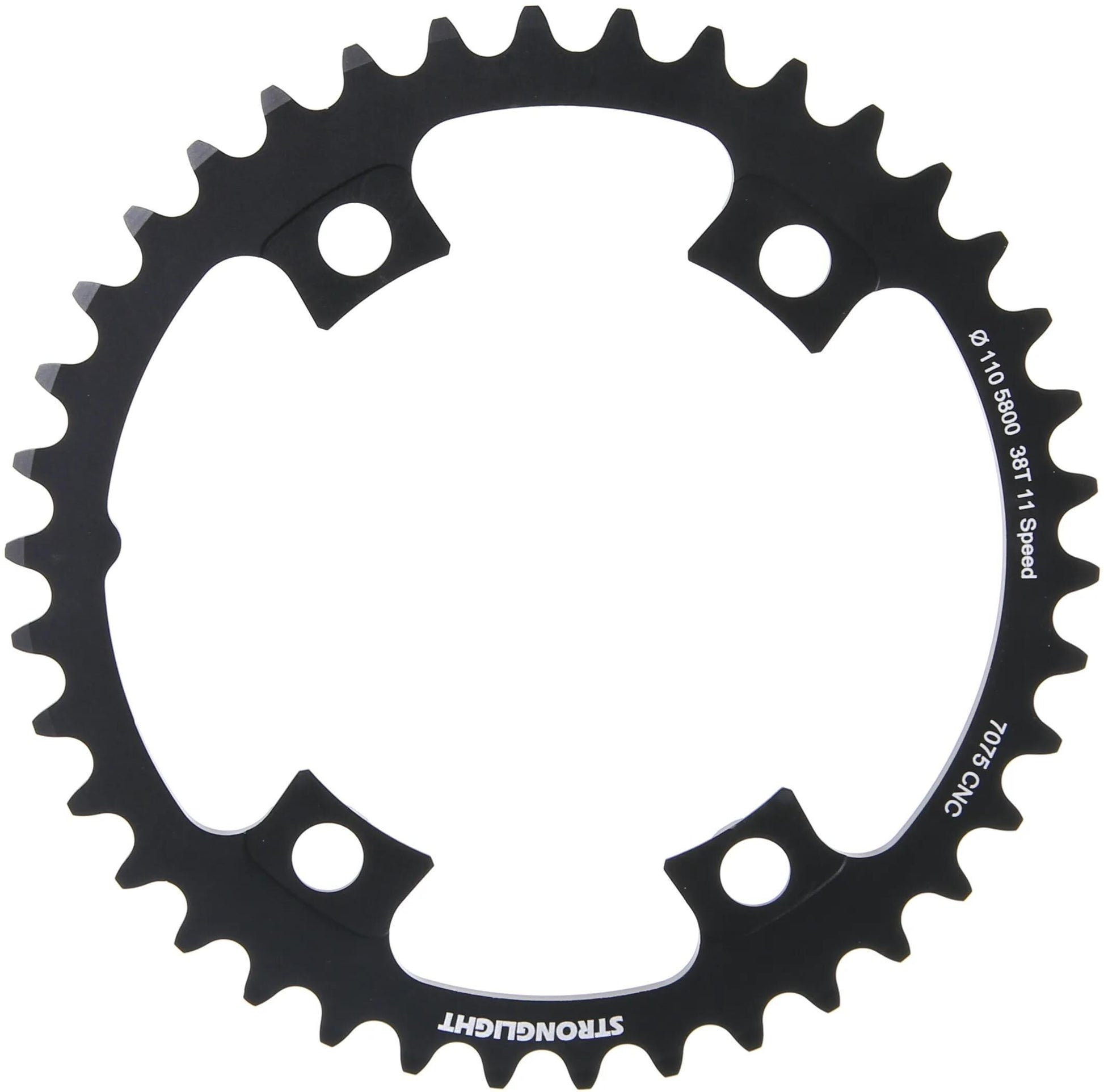 Stronglight Chain Ring Strongl. 38t intérieur alu noir