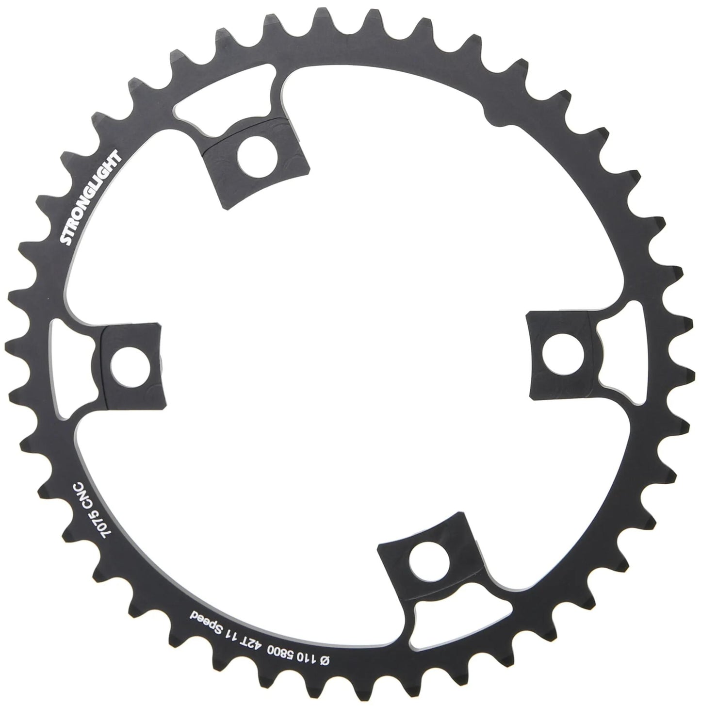 Stronglight Chain Ring Strongl. 42T Inner Alu Black