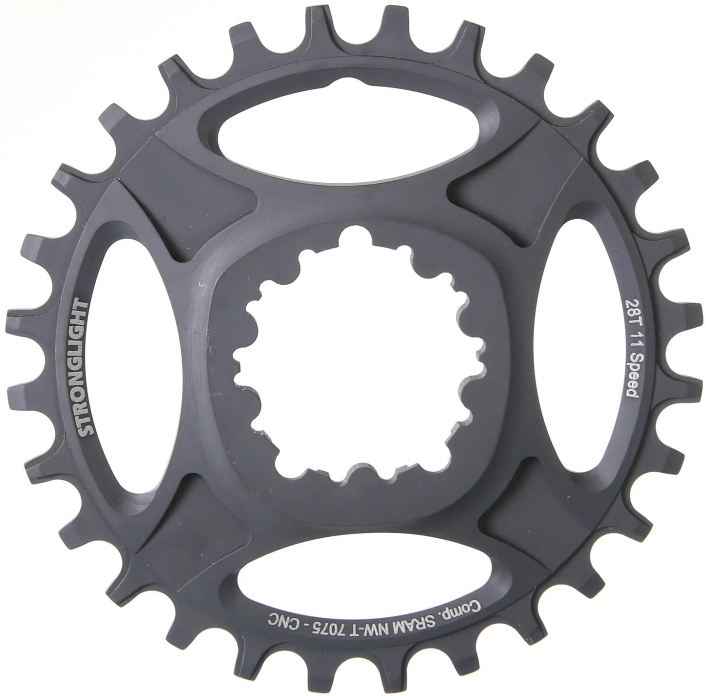 Ring de chaîne Stronglight Strongl.ht3 28t Inner Alu Black