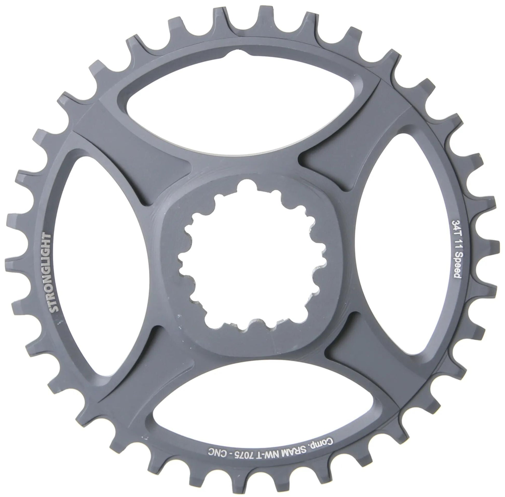 Stronglight Chain Ring Strongl.ht3 34t Inner Alu Black