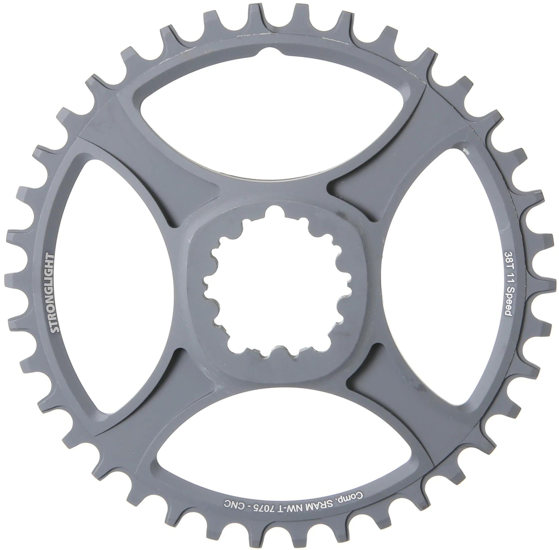 Stronglight Chain Ring Strongl.ht3 38t Inner Alu Black