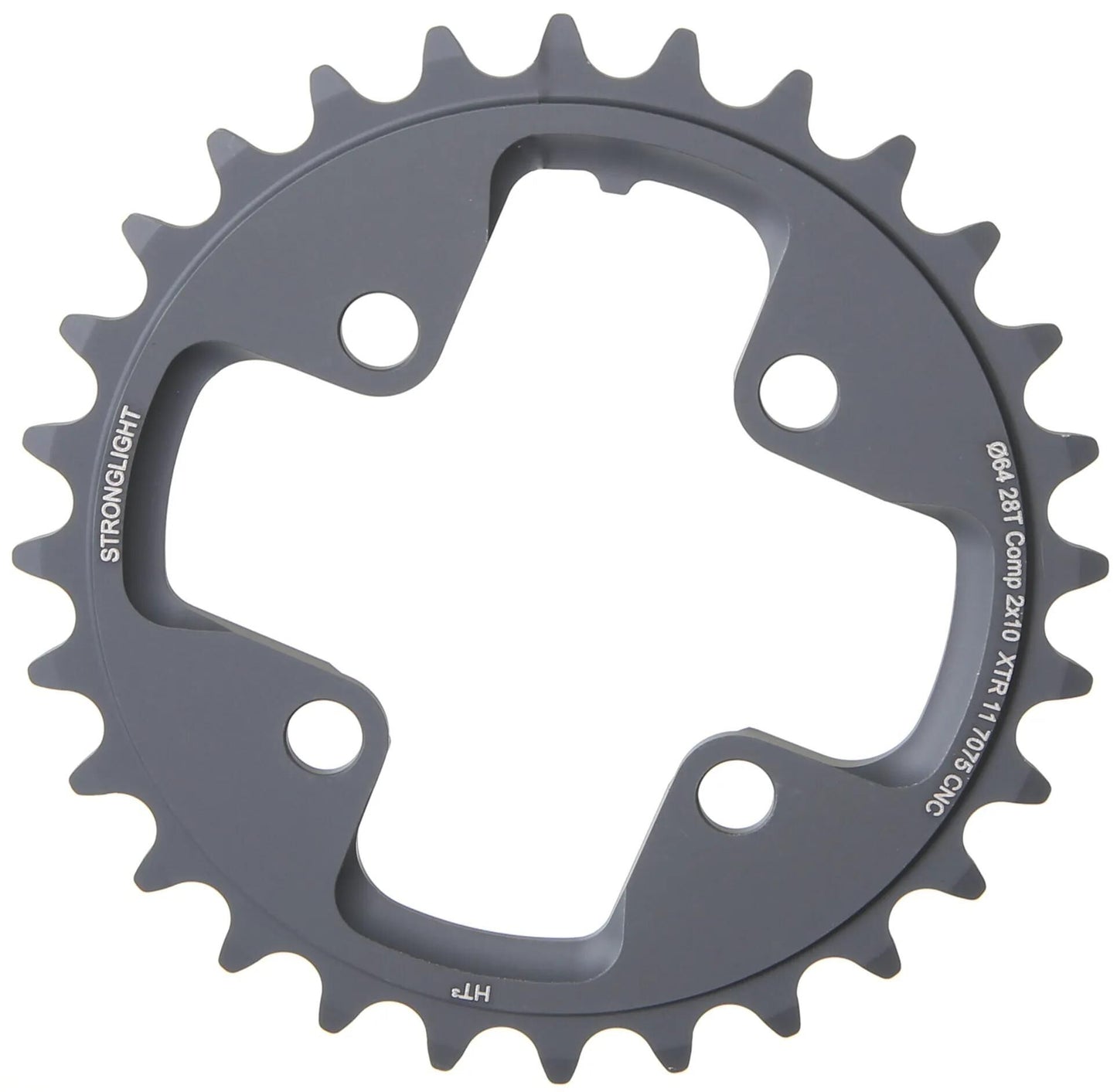Stronglight Chain Ring Strongl. Ht3 28t intérieur alu noir