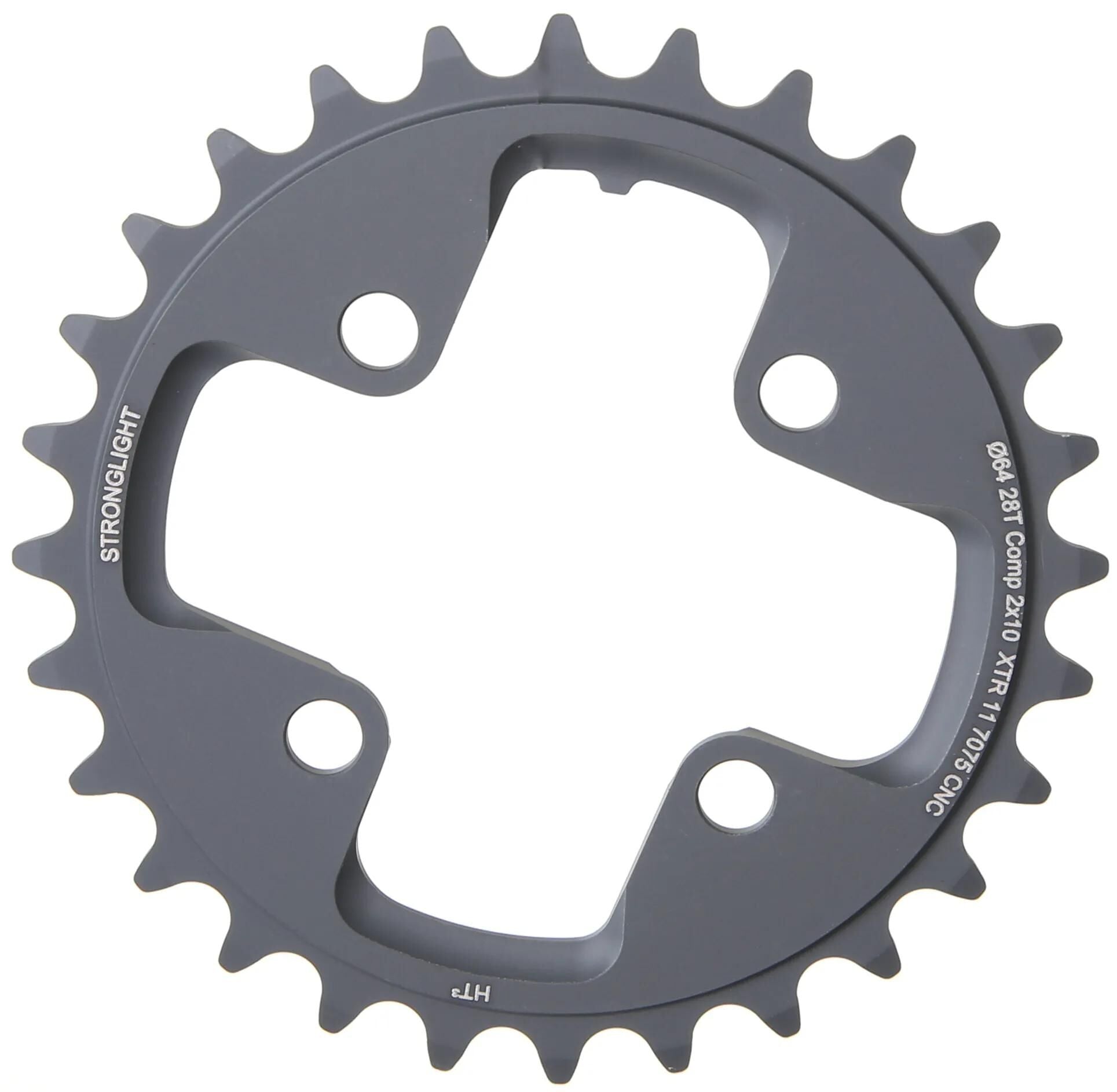 Stronglight Chain Ring Strongl. Ht3 28t intérieur alu noir