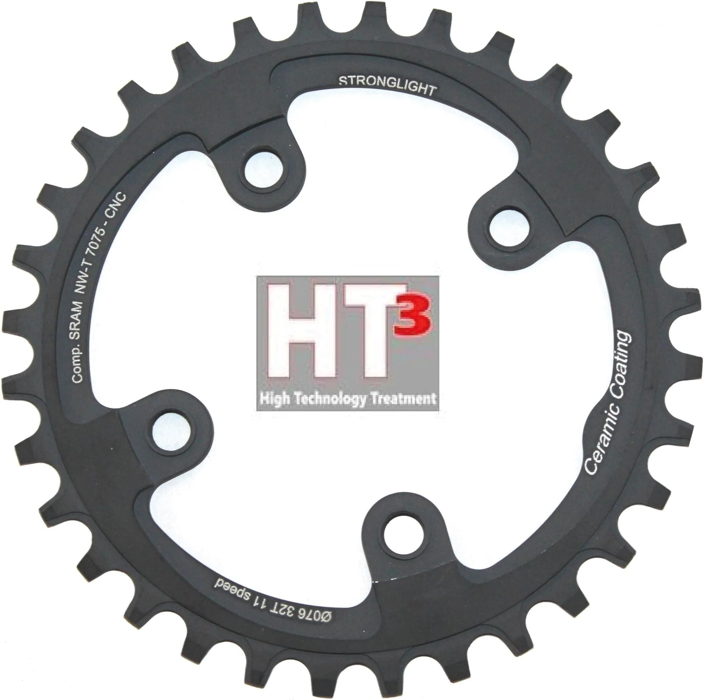 Stronglight Chain Ring Strongl. Ht3 32t intérieur alu noir