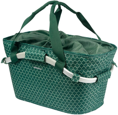 Panier de vélo de basilic Flair transporte tout panier arrière avec mik fixant 38 x 21 x 27 cm vert
