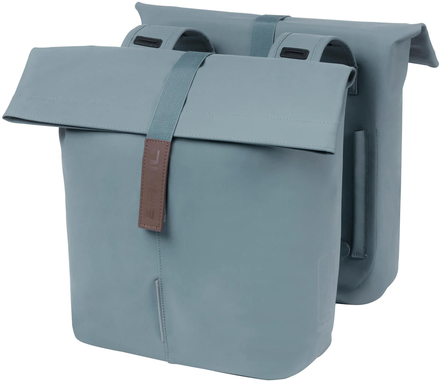 Basil Tas City Double Vegan Leather | Graphite bleu