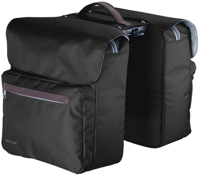 KT Tubus Racktime Ture Double Bicycle Bag Snapit 2.0 Carbon noir