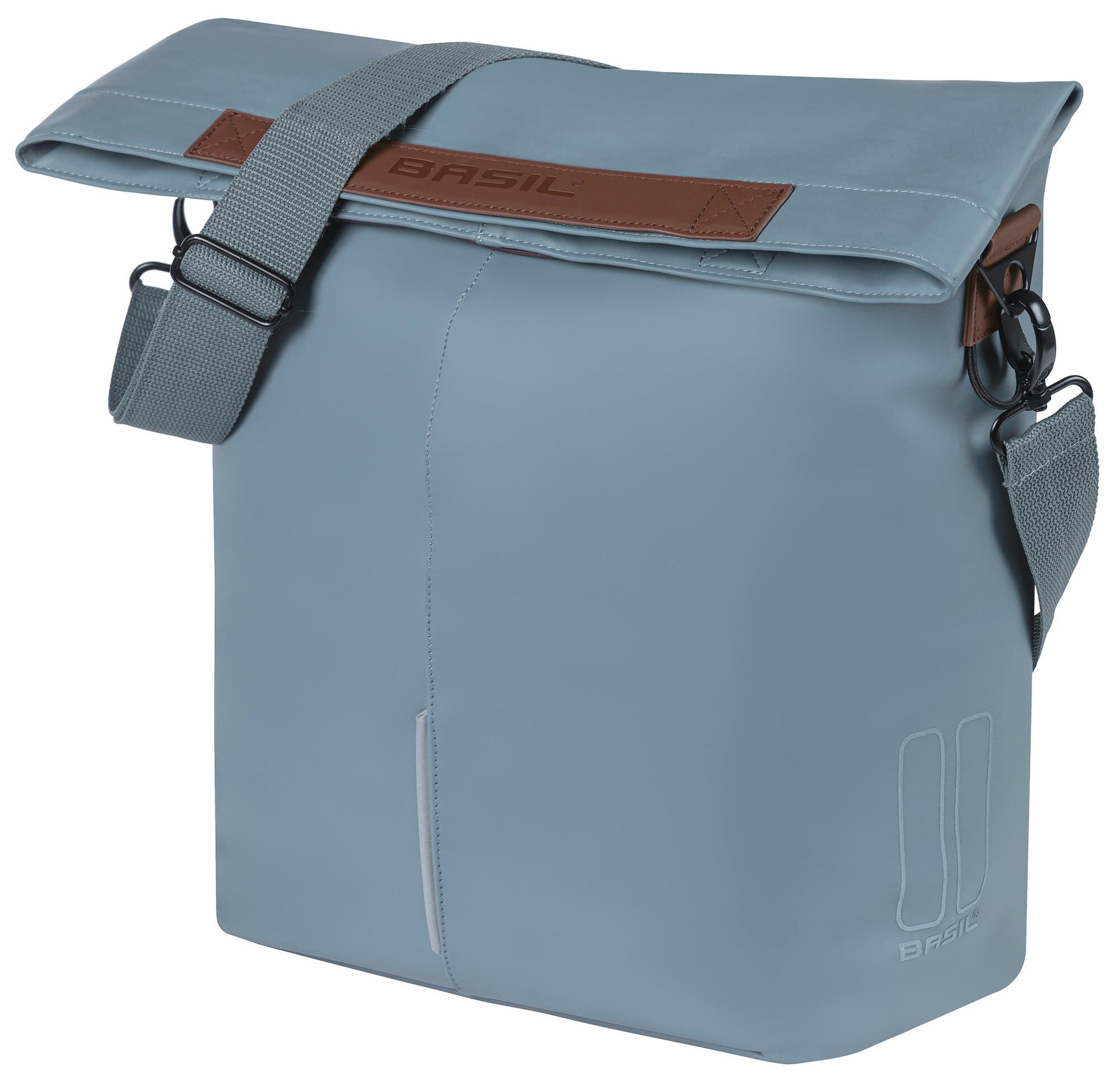 Basil City Bicycle Shopper Vegan Leather 14-16L Graphite Blue