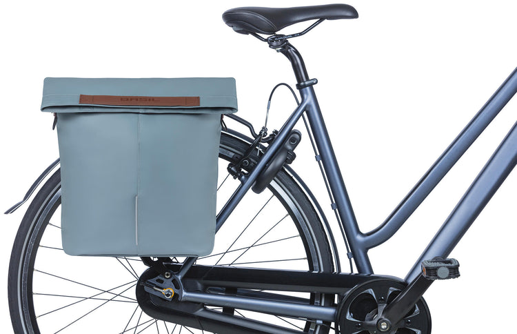 Basil City Bicycle Shopper Vegan Leather 14-16L Graphite Blue