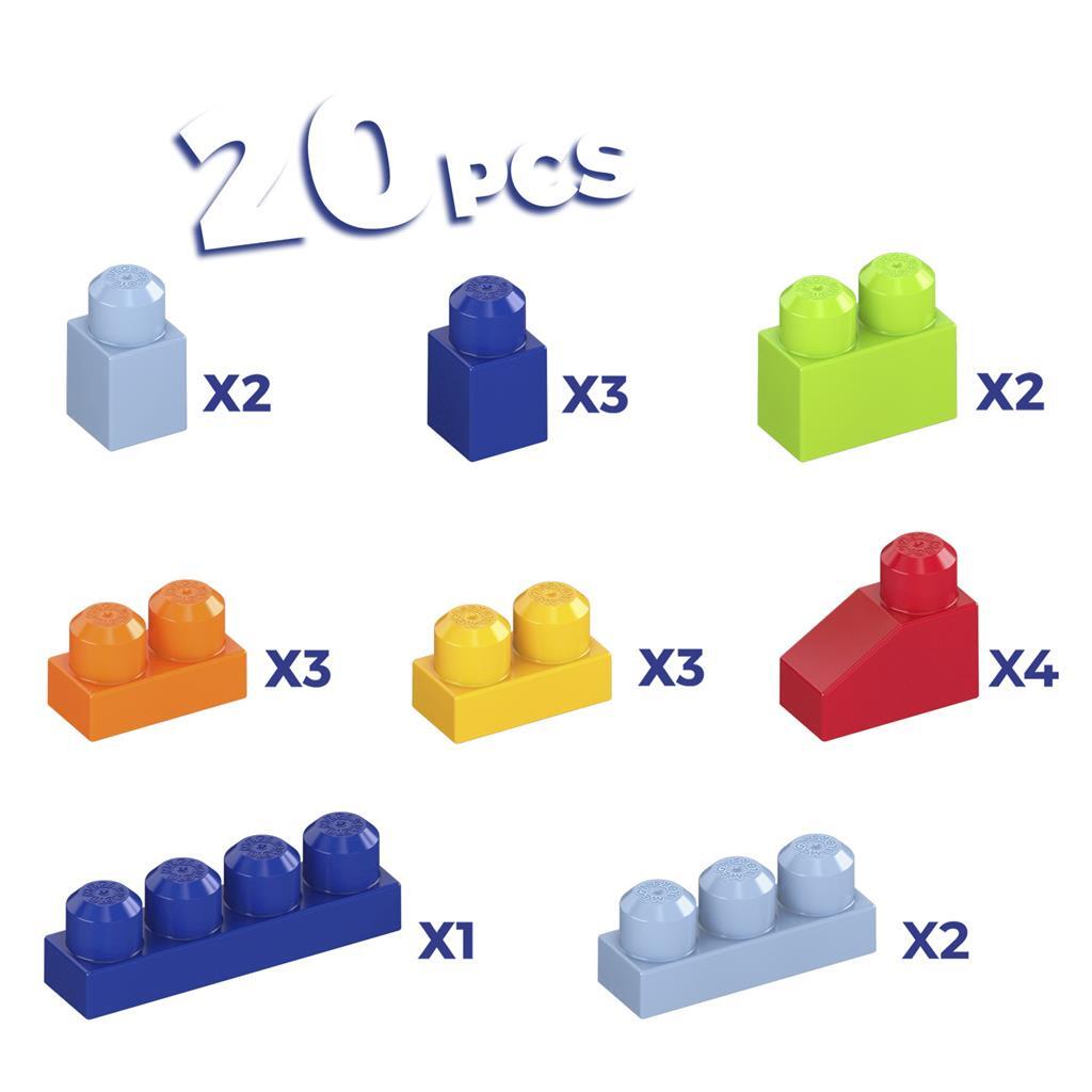 MEGA BLOCKS CART avec des blocs 20 pièces