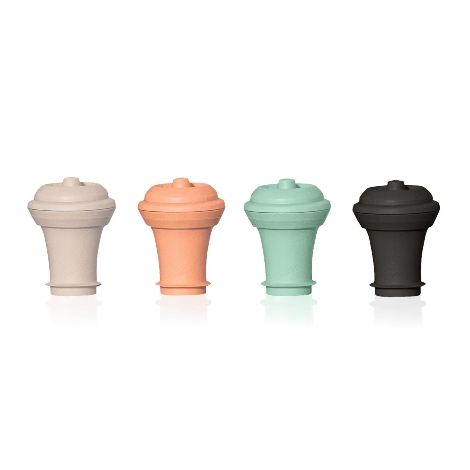 Vacu Vin Wijnstopper 4 pièces avec différentes couleurs