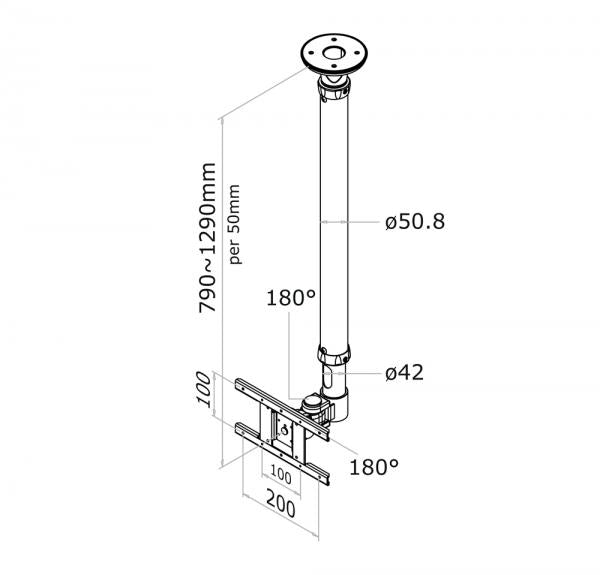 NEOMOUNTS FPMA-C100 Moniteur Aide au plafond
