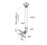 NEOMOUNTS FPMA-C100 Moniteur Aide au plafond - afbeelding 3