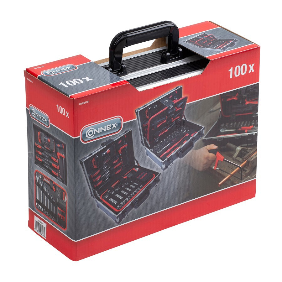 Mallette à outils Connex Mallette en aluminium de 100 pièces