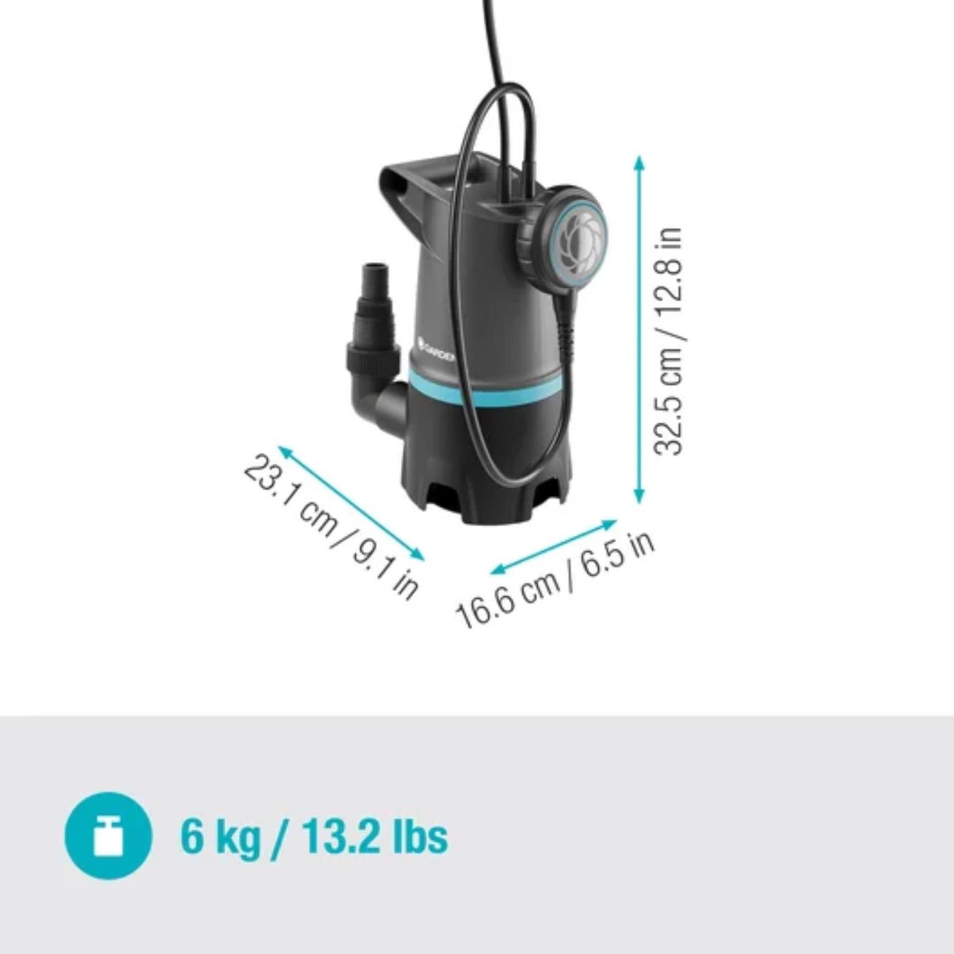Pompe à eau sale submersible Gardena 20000 basic