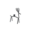 Cosydecor bougeoir cerf métal 14x7x21cm