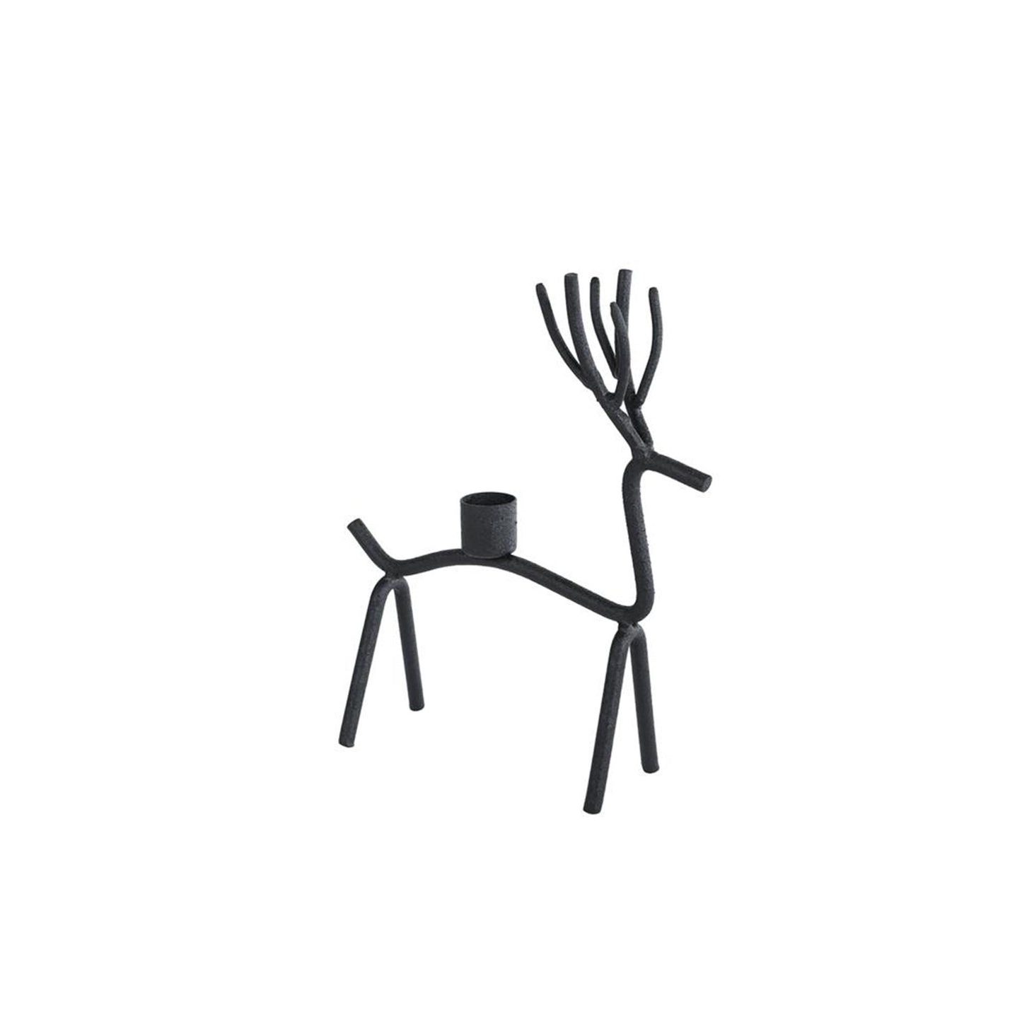 Cosydecor bougeoir cerf métal 14x7x21cm
