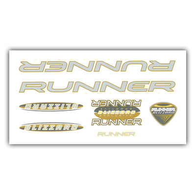 Kit d'autocollants pour cadre de vélo Runner Blizzard jaune