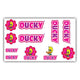 Kit d'autocollants pour cadre de vélo Ducky pink