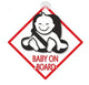 Panneau bébé à bord avec ventouses