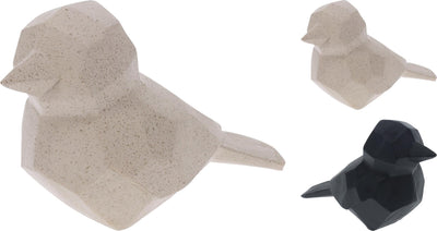 Décoration d'intérieur oiseau polystone géométrique 19x9x12cm