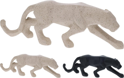 Décoration d'intérieur panthère polystone géométrique 24x5x8cm