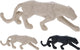 Décoration d'intérieur panthère polystone géométrique 24x5x8cm