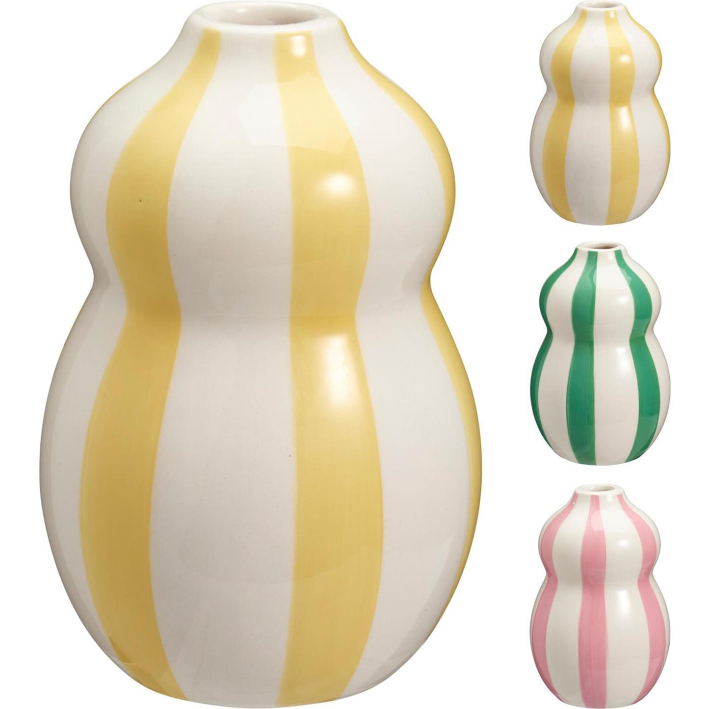 Vase déco maison rayure 8x12cm