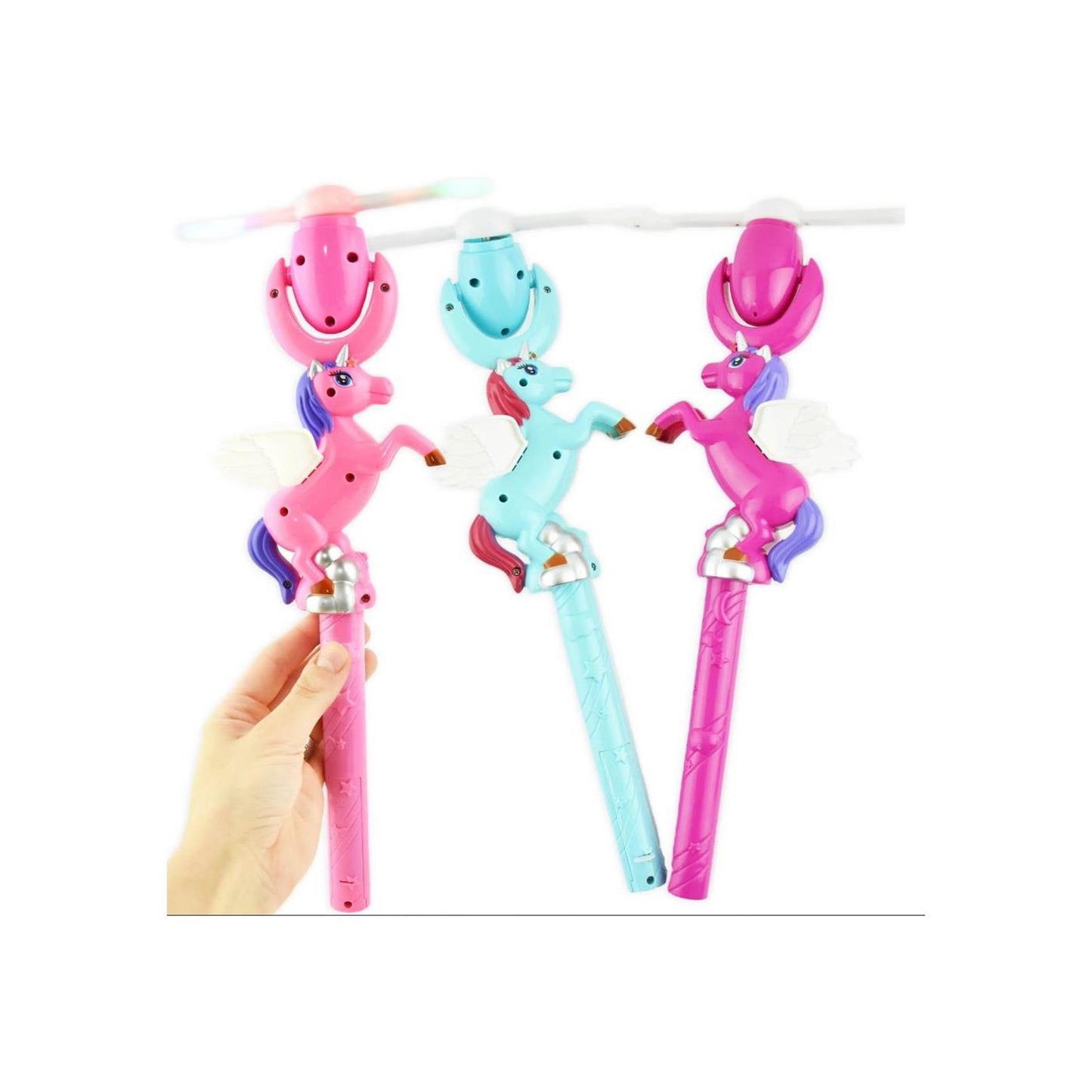 Spinner lumineux licorne 50cm