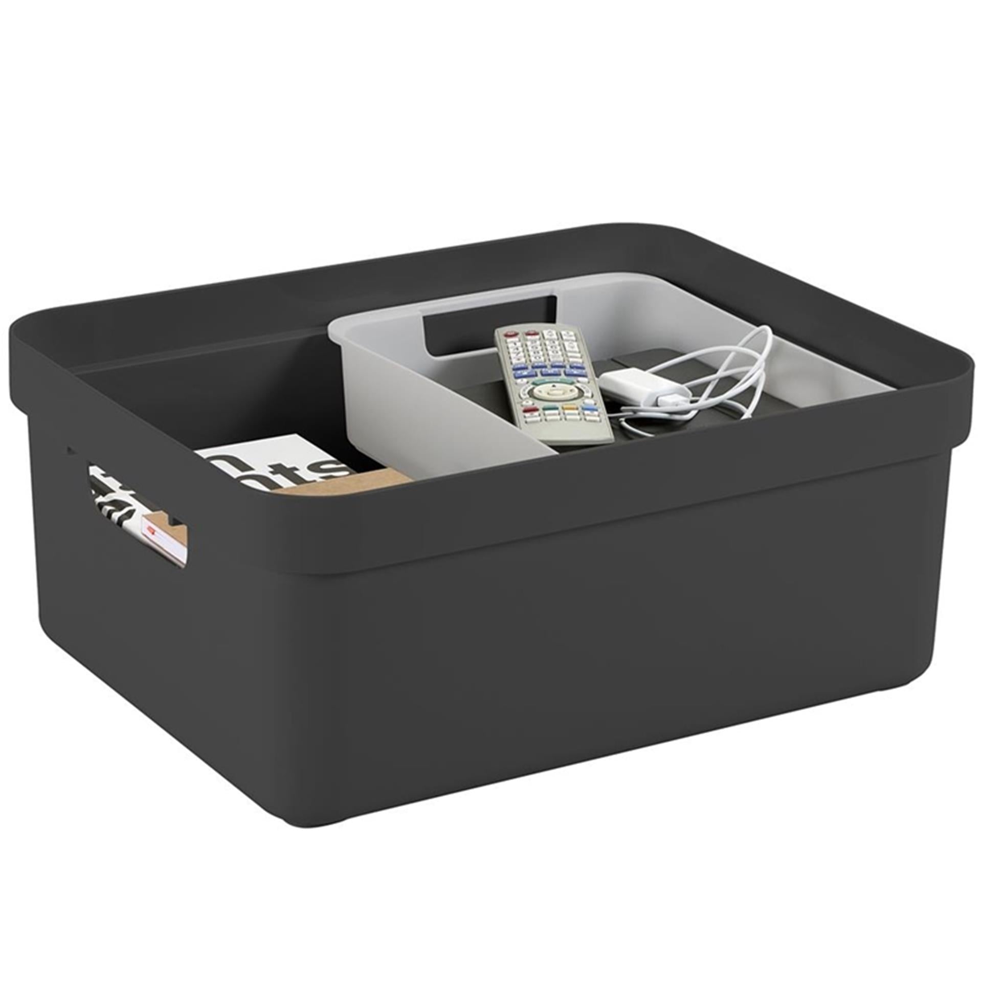 Sunware sigma home boîte de rangement 24l anthracite