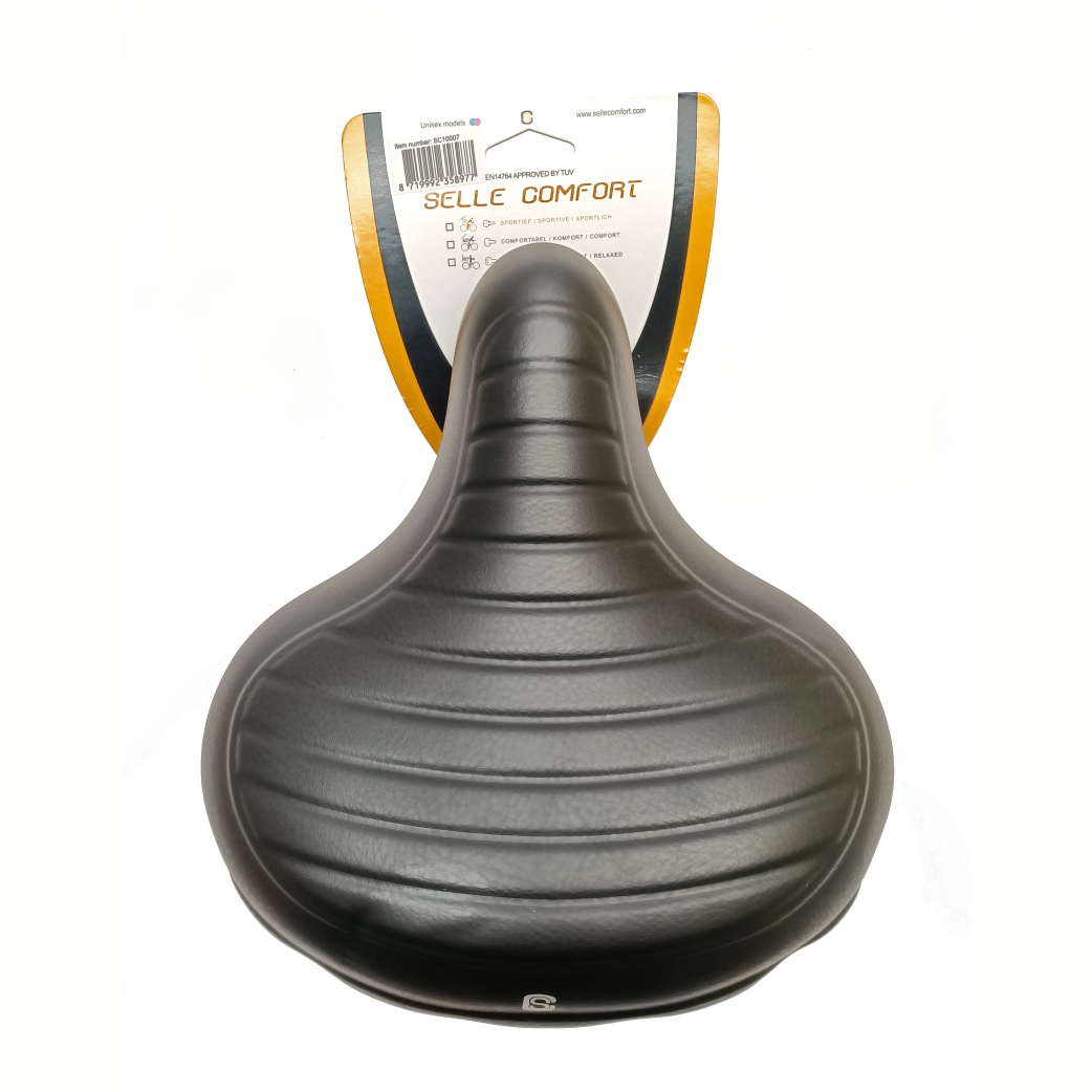 Wagon de selle de confort de selle noire, sans nœud coulant
