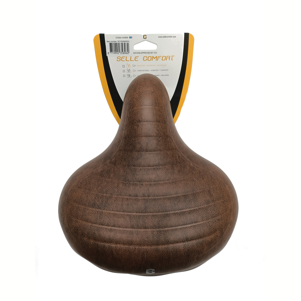 Selle Comfort Comfort Wave Wave Brown, sans nœud coulant