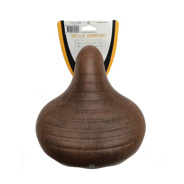 Selle Comfort Comfort Wave Wave Brown, sans nœud coulant