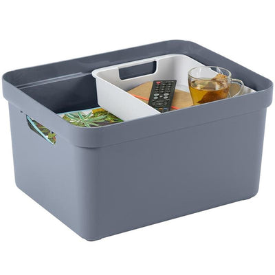 Sunware sigma home boîte de rangement 32l bleu-gris