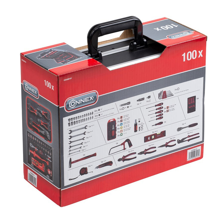 Mallette à outils Connex Mallette en aluminium de 100 pièces