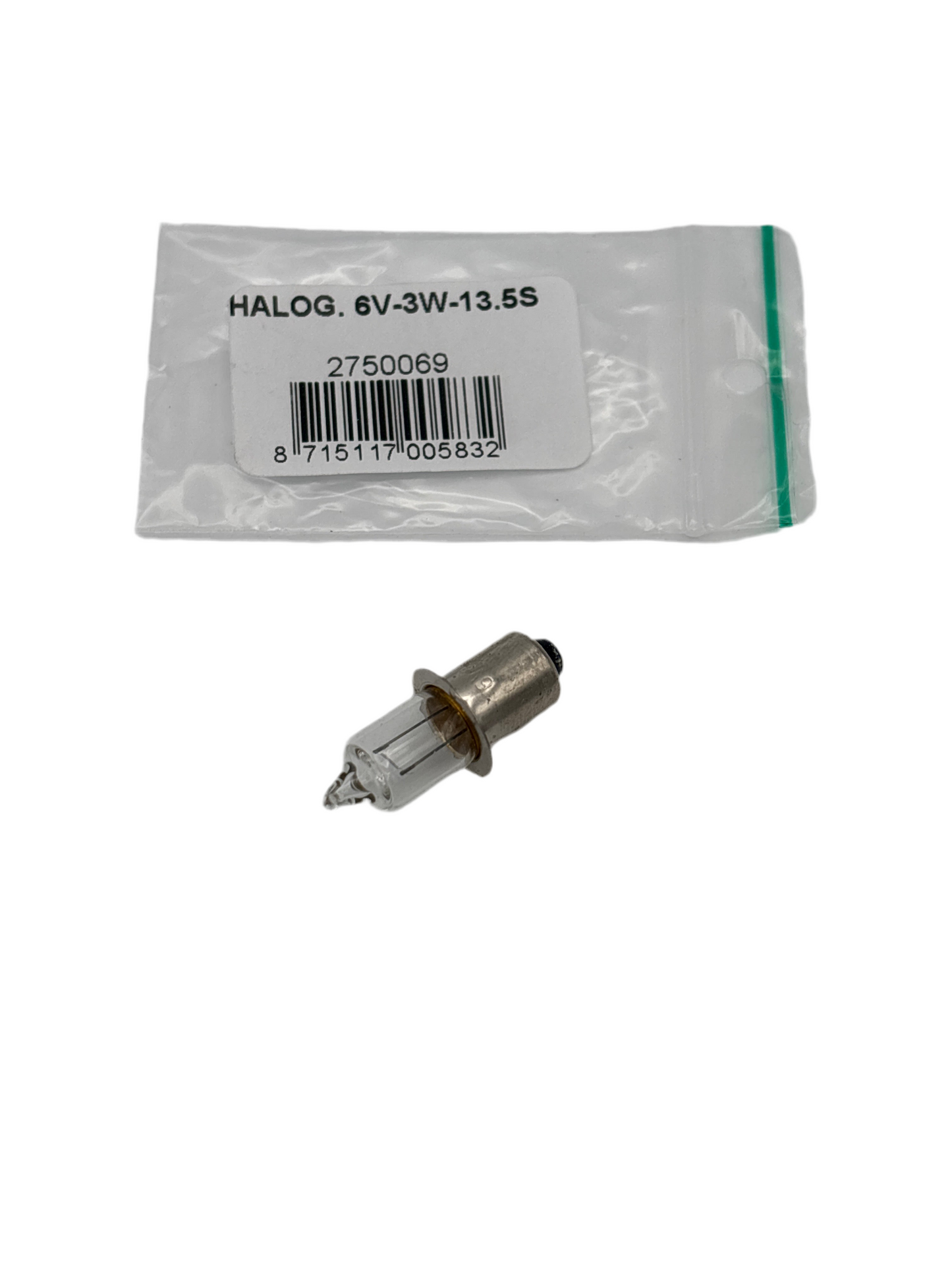 Lampe Spanninga 6V-3W halogène PX13.5s collier (comme VL1179)