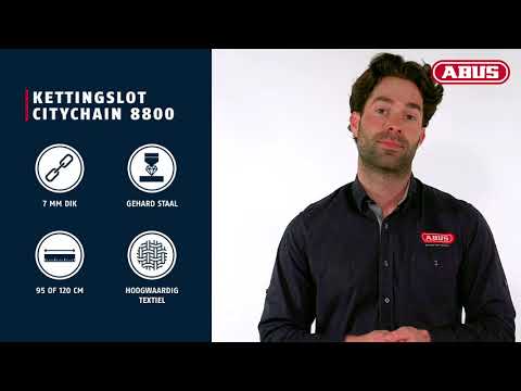 Abus CityChain 8800 120 Red - Chaîne de verrouillage 120cm